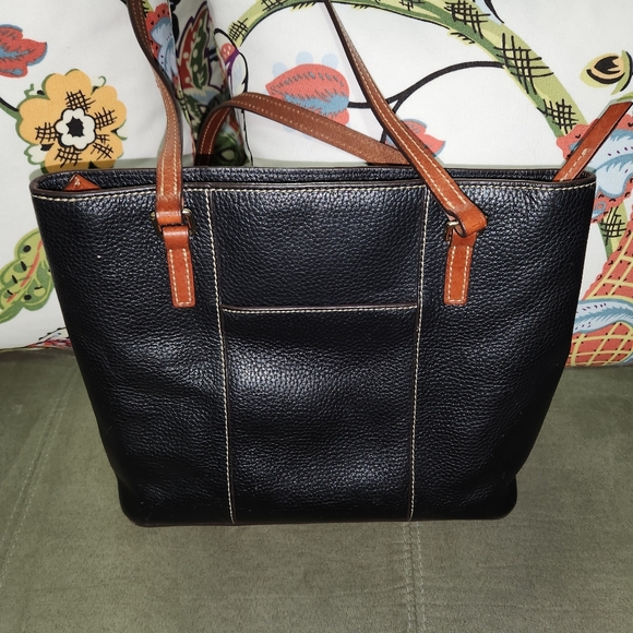 Dooney & Bourke Black Leather Tote Bag - Picture 3 of 8